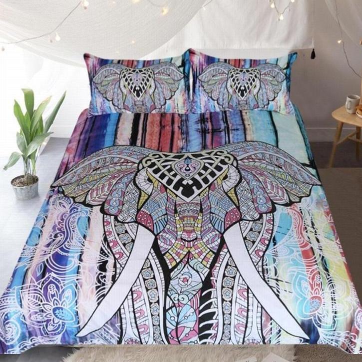 colorful-bohemian-elephant-duvet-bedding-set